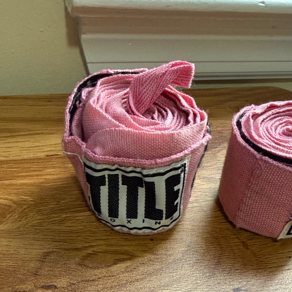 TITLE Boxing Pink Hand Wraps - Picture 4 of 6